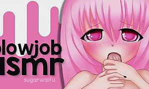 Anime girl blowjob (ASMR) sloppy cocksucking sugarwaifu