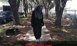 Muslim woman going for a walk