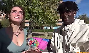 Malafalda takes the BLACK COCK CHALLENGE! She has great fun at HER FIRST INTERRACIAL
