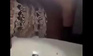 Big titty ebony bent over the sink