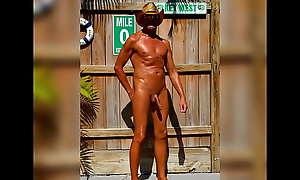 Naked Cowboy in Key West