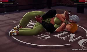 Karen Krash VS Diabla (Naked Fighter 3D)