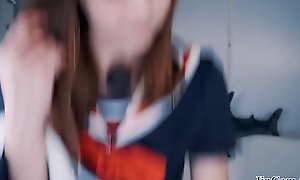 Pussy of schol girl cosplay