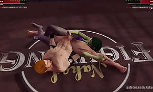 Vilkor VS She-Hulk (Naked Fighter 3D)