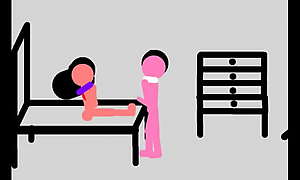 stickman animation: couple have sex after returning home
