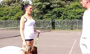 Hot step Mom Jess tricked to Fuck by best Friend after Tennis match