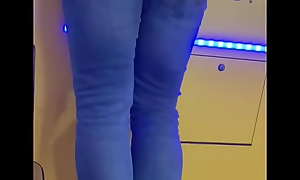 Arcade hunk with big ass legs n tight jeans