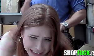 Cocky Guard Fucked The Redhead Babe Until She Confessed To Being A Naughty Girl - SHOPFUCK