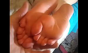 My wife's perfect little feet. Listening to High Water Gamble