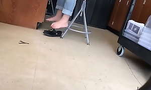 Science Teacher Summer Fun, Wiggling toes and showing soles candid