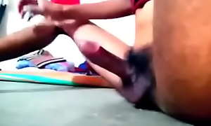 Indian Boy Hairy Penis Playing With hand and Cream out