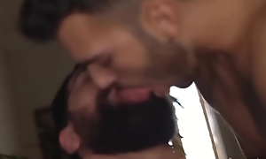 The hottest tongue spit kiss between Pol Prince and Oscar Marin