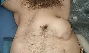 Showing my hairy chest and cock