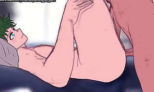 A straight cums inside Midoriya Deku's ass - My Hero Academia Yaoi (loop)