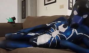 Spideypup on the couch