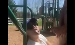 Submissive college latina skipping class to deepthroat bbc at the park