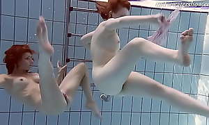 Sexy nudist babes underwater Lenka and Ala