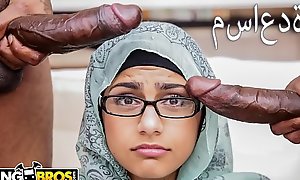 Bangbros - Homeric mia khalifa large disgraceful pecker three-some beyond monsters view with horror favourable close by pecker!