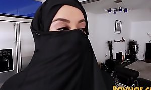 Muslim busty old bag pov sucking coupled with railing taleteller words relating to burka