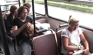 Chestnut pamper fucking surrounding public bus