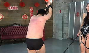 Japanese Femdom Laughing and Whipping