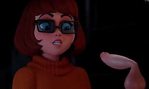 Velma Dinkley sucking ghost dick [Redmoa animation]