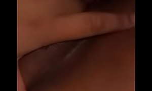 Chocolate young pussy fingered Snap during Covid