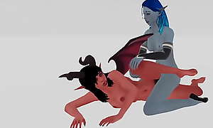 Sexy Elf and Succubus Fuck