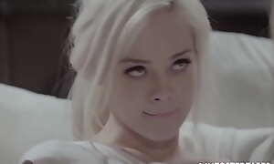 Hot stepdaughter sleeps with her new Foster parents to take care of her but they end up fucking until she swallows the cum from her Foster stepfather's big cock.