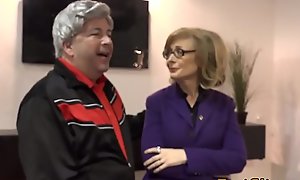 Granny takes dark pecker