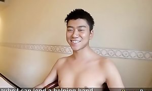 Japanese youngster cums pov