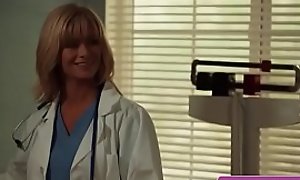 Sexy busty blonde lesbos Unagitated Siren, Verronica Kirei decrypt in the doctors office nad love it