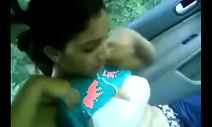 Indian wife similar to one another boobs apropos car