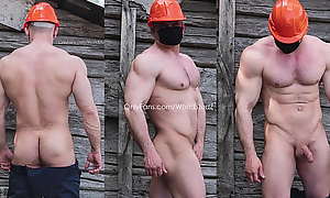 Meat construction worker demonstrates his big gumshoe in return the barn OnlyFans/WorldStudZ
