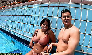 Strapping TITS LATINA in Heraldry sinister Bikini Amy Amor TAG TEAMED together with DEEP CREAMPIE