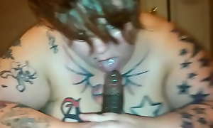 TATTED BBW GIVES Face hole TO BBC POV Tune To the fullest HUSBAND SITS Regarding Viewpoint