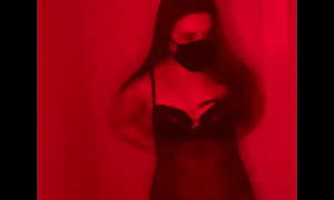 Ass Huntress's Prankish Strip Tease with in flames lighting and lingerie