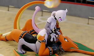 Mewtwo tit-screwing Charizard nigh the Arena