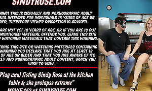 MrPlay anal fisting Sindy Rose within reach the kitchen cabinet added to she prolapse original