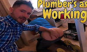 Amateur Dude Spread Plumber's Nuisance Crack and Silt his Chirp - With Alex Barcelona