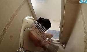 teeny teen shaving pussy on spy shower cam