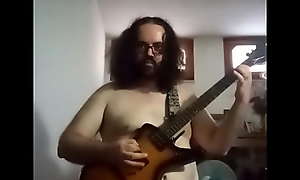 Nicola Deidda naked carrying-on guitar 6
