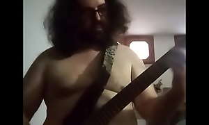 Nicola Deidda naked playing guitar 8