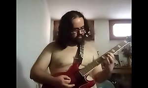 Nicola Deidda naked playing guitar 5