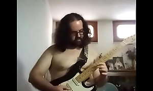 Nicola Deidda naked playing guitar 2