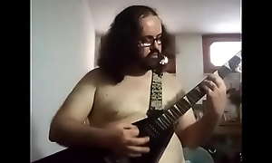 Nicola Deidda naked playing guitar 4
