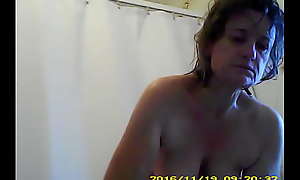 Busty mature girlfriend leaving the shower