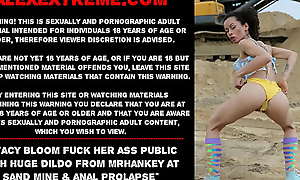 Stacy Bloom fuck her ass public with huge dildo from mrhankey at sand mine and anal prolapse