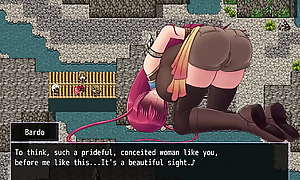 Makina Modder H-Scene 02 - Fallen Makina is tied up and convinces Bandit Leader Bardo to allow her to become his woman through dogeza, the use of her throat pussy, and a massive facial
