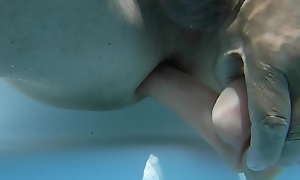 Deep anal ride in the pool
